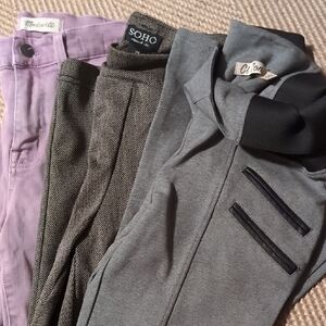 Bundle of Three Slim Fit Pants Madewell, SOHO, Ci Sono Size Small